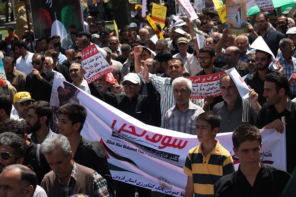 گزارش تصویری راهپیمایی روز قدس در قزوین