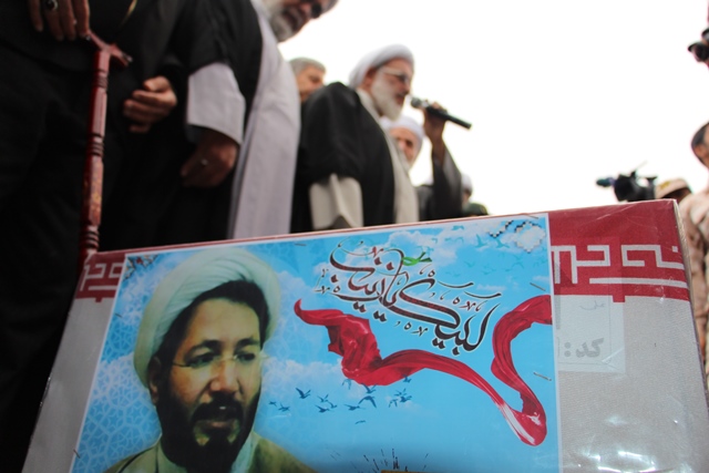 پیکر شهید روحانی مدافع حرم در شهرستان فردیس تشییع شد