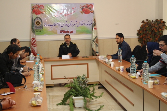 اولین نشست خبری فرمانده جدید نیروی انتظامی شهرستان قدس
