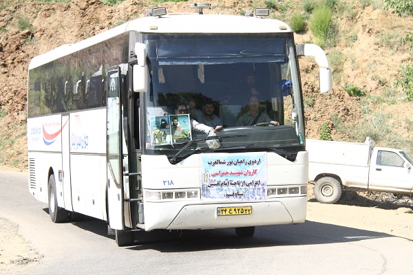اعزام چهار دستگاه اتوبوس از ناحیه بسیج امام حسین(ع) قم به مناطق شمالغرب