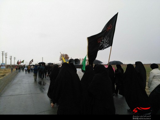 پیاده روی اربعین حسینی توسط بسیجیان حوزه سلمان فارسی انجام شد