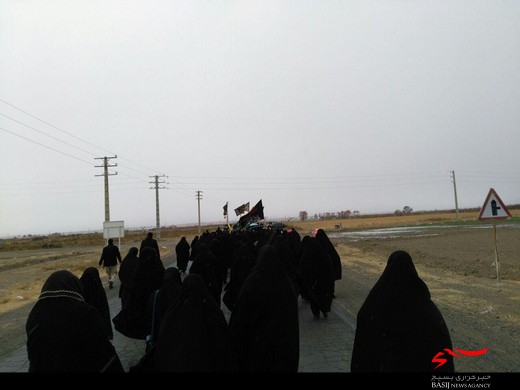 پیاده روی اربعین حسینی توسط بسیجیان حوزه سلمان فارسی انجام شد