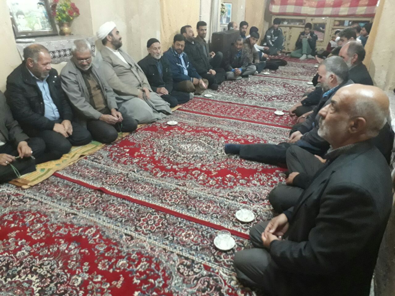 برگزاری مراسم دعا در منزل شهید خارکش، شهر کلاته خیج+عکس