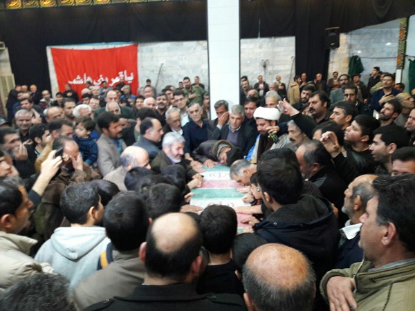 مراسم وداع با شهدای گمنام در شهر اقبالیه