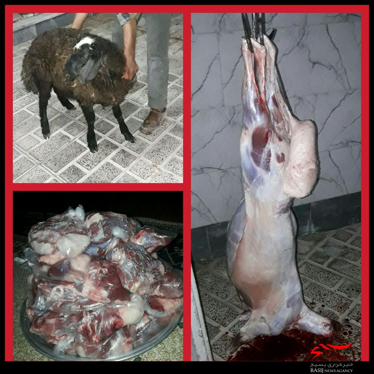 توزیع گوشت قربانی بین نیازمندان شهر ماهدشت