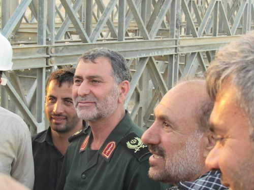 بازدید سردار حسینی ، از عملیات اجرایی تعریض پل بانرحمان