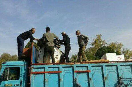 ارسال ۴ دستگاه کامیون کمک‌های مردمی از شهرستان اشتهارد به کربلای معلی و نجف اشرف