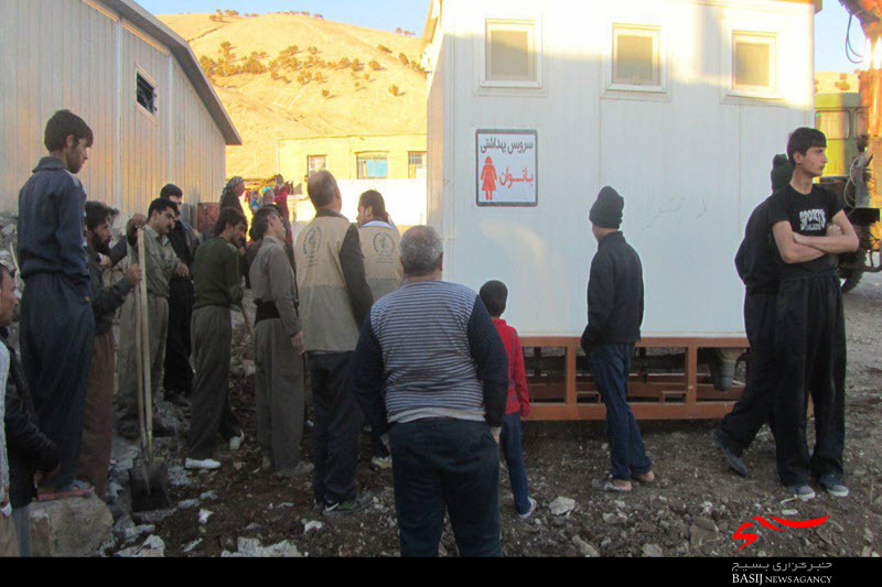 نصب 40 کانکس حمام و سرویس بهداشتی در روستاهای زلزله‌زده ازگله