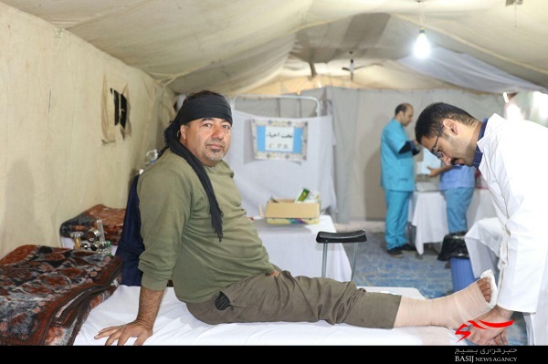 بیمارستان صحرائی کوثر در روستای کوئیک مجید در حال خدمات رسانی است
