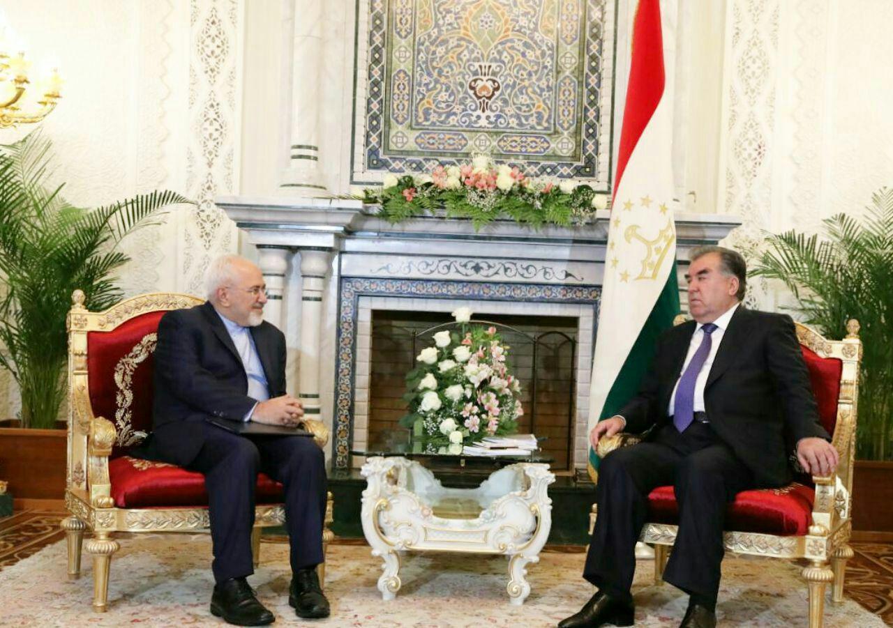 ديدار وزير امور خارجه ايران با رئيس جمهور تاجيكستان