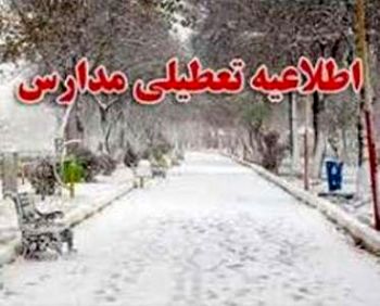 بارش برف مدارس استان همدان را تعطیل کرد