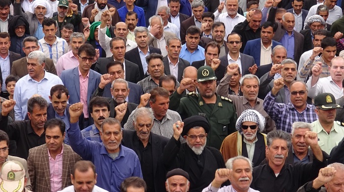 خروش مردم دهلران در راهپیمایی یوم الله ۱۳ ابان