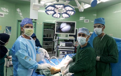 عمل آرترسکوپی مچ پا برای اولین بار در بیمارستان امام حسین (ع) شاهرود