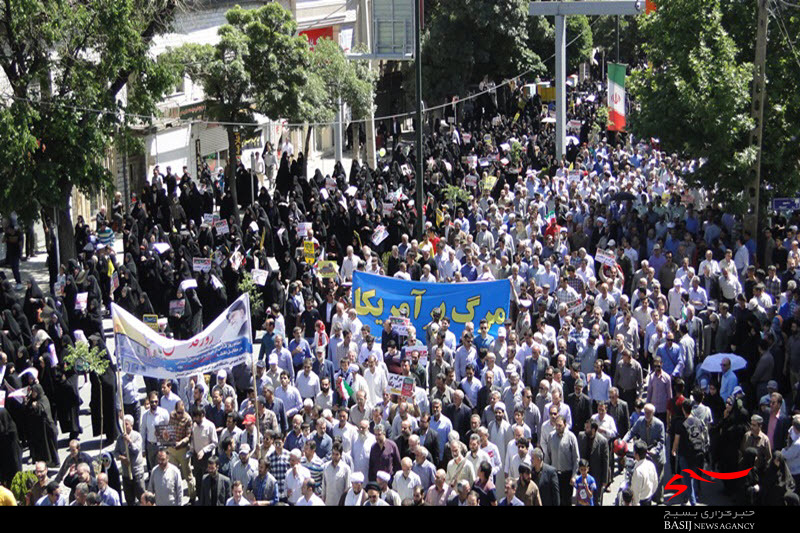 تقدیر نماینده ولی فقیه و استاندار همدان از حضور گسترده مردم همدان در راهپیمایی روز قدس