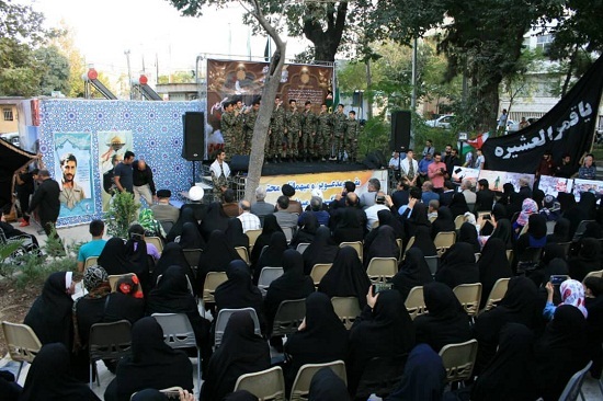 آیین افتتاح یادمان مزار شهدای گمنام در بوستان رضوان