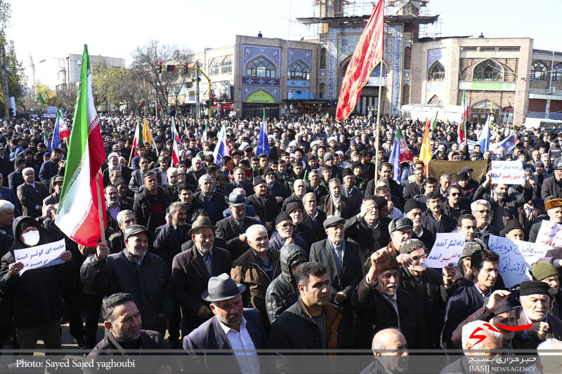 پاسخ قاطع مردم به اغتشاشگران در راهپیمایی باشکوه اردبیلی‌ها‌