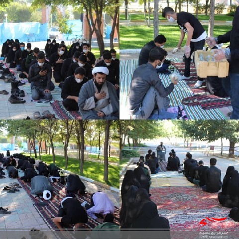 برگزاری مراسم عزاداری دهه اول محرم در بوستان شهدای گمنام شهر فرمهین+تصاویر