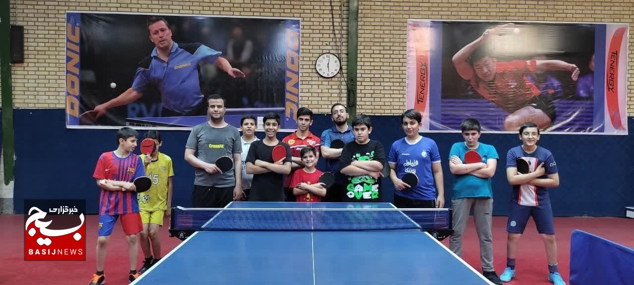 آموزش تخصصی تنیس روی میز در پایگاه شهید حسینیان قم