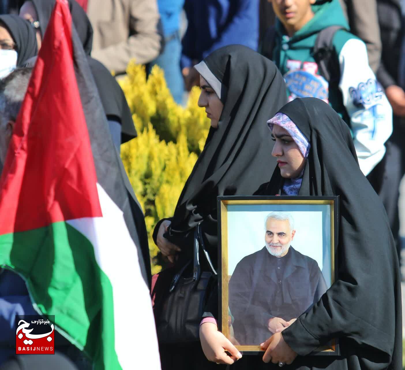 اجتماع بزرگ مردم یاسوج در حمایت از  کودکان و زنان بی دفاع غزه