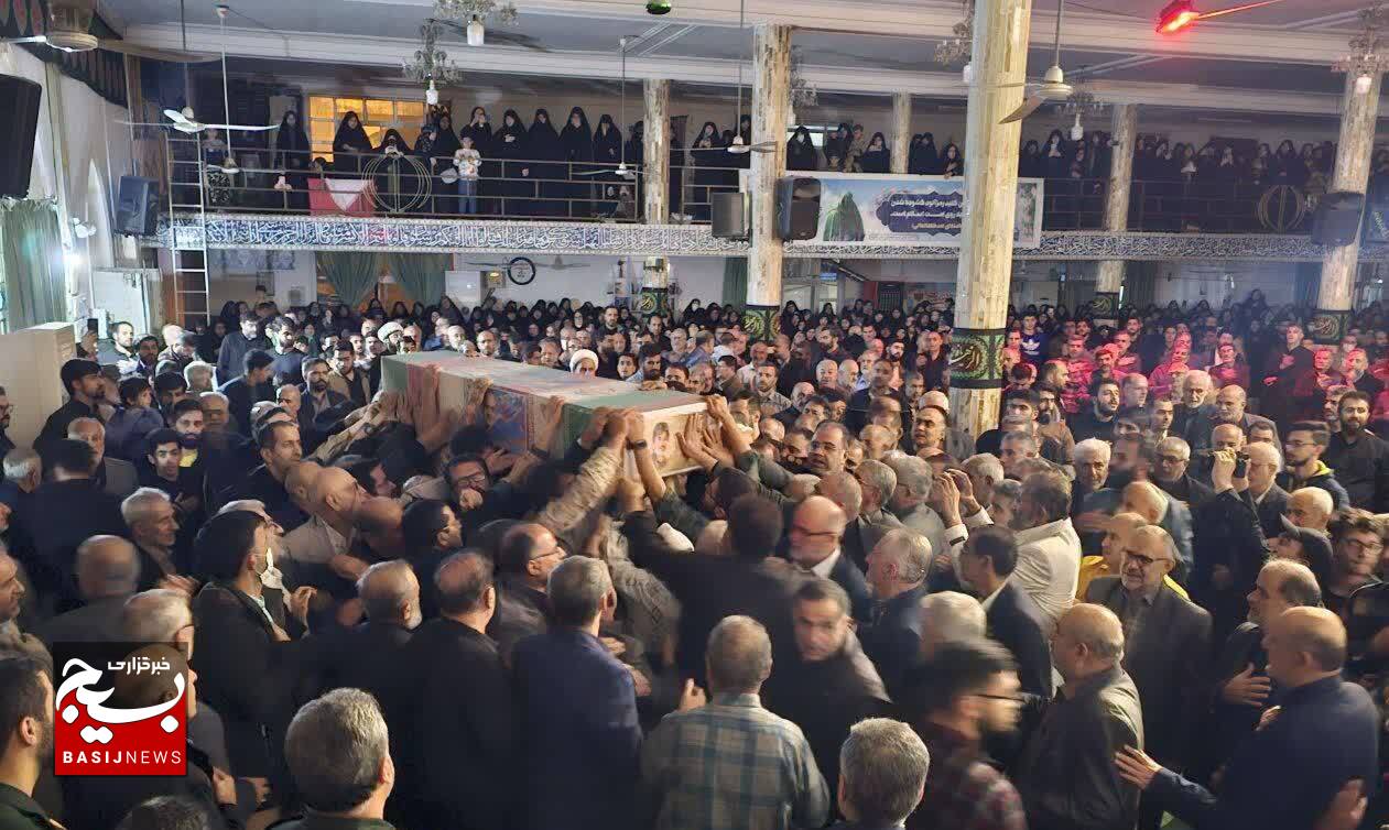 مراسم وداع با شهید تازه تفحص شده مدافع حرم شهید محمدرضا یعقوبی در لنگرود