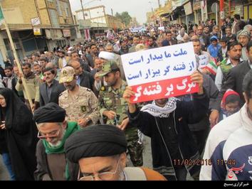 حضور پاسداران و نیروی وظیفه تیپ 44 قمربنی هاشم(علیه السلام) در راهپیمایی 22 بهمن 
