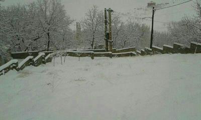 بارش برف روستای سفیداران عکس از محدثه سه رودنشین
