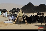 برپایی سیاه چادر در محل برگزاری «همایش شبانان و گله داران» در زاهدان