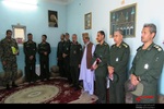 دیدار فرمانده سپاه سلمان همراه با هیئت همراه با خانواده شهید عابد گمشاد زهی در میرجاوه