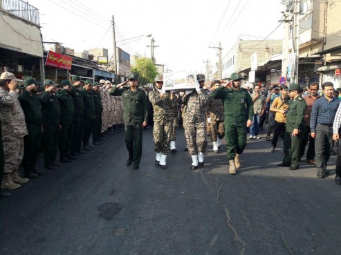 یکر مطهر شهید  محمدجواد علی بهار با شکوه فراوان در دزفول تشییع شد