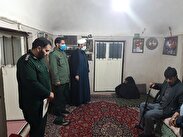 دیدار فرمانده ناحیه مقاومت بسیج خوسف با مادران شهیدان بخش ماژان