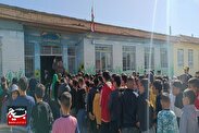 تجمع دانش‌آموزان ملایر در حمایت از عملیات وعده صادق