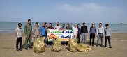 پاکسازی زباله ها از ساحل زیبای بندرسیریک بمناسبت هفته سلامت